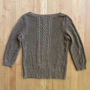 2/$20 Gold Ralph Lauren metallic sweater, sz M